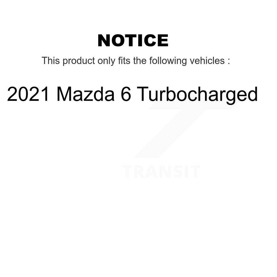 Front Rear Ceramic Pads And Coated Disc Brake Rotors Kit For 2021 Mazda 6 Turbocharged KGA-101688