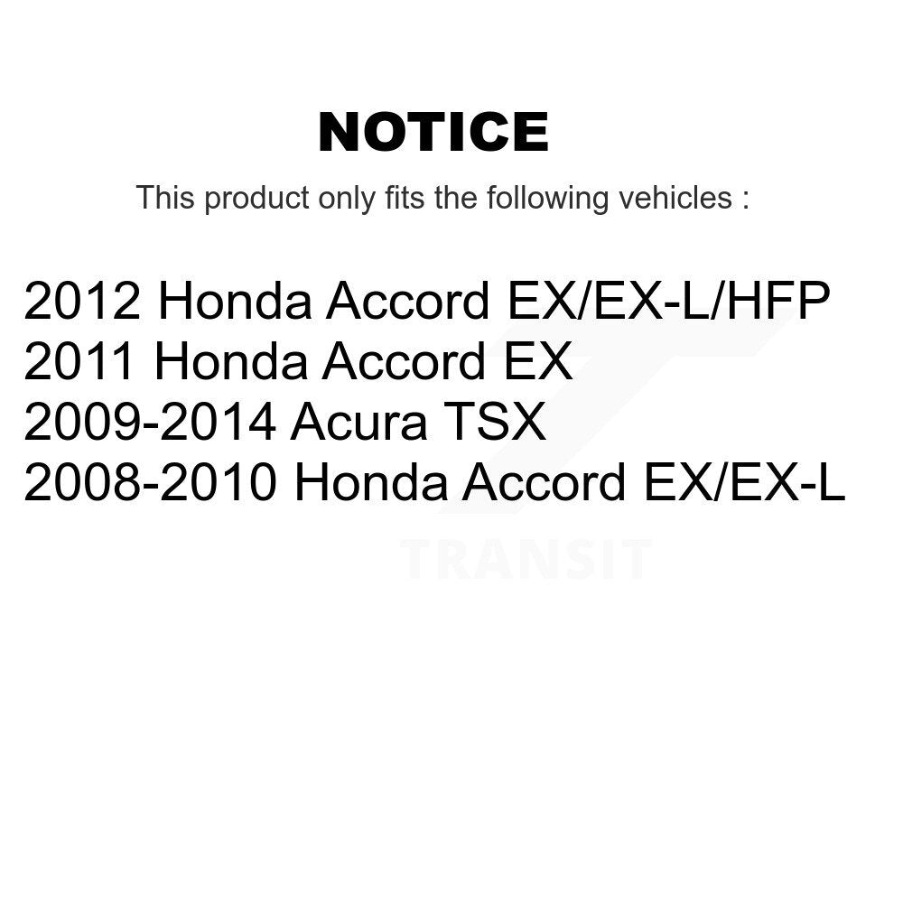 Front Rear Ceramic Pads And Coated Disc Brake Rotors Kit For Honda Accord Acura TSX KGA-101741