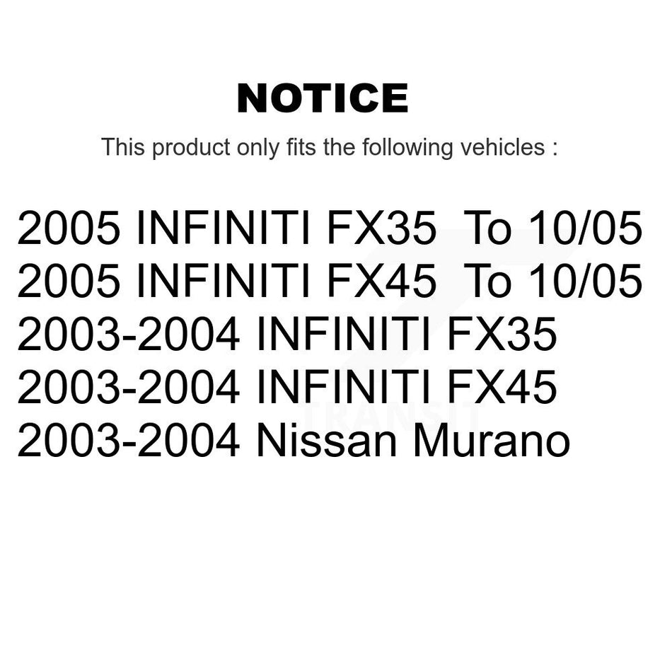 Front Rear Ceramic Pad & Coated Disc Brake Rotor Kit For Nissan Murano INFINITI FX35 FX45 KGA-101868
