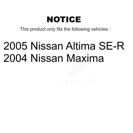 Front Rear Ceramic Pads And Coated Disc Brake Rotors Kit For Nissan Altima Maxima KGA-101877