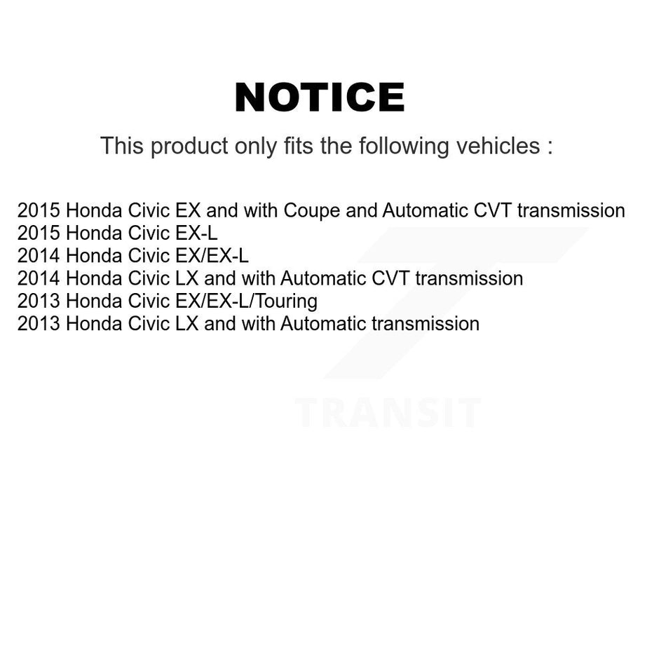 Front Rear Ceramic Pads And Coated Disc Brake Rotors Kit For Honda Civic KGA-101915