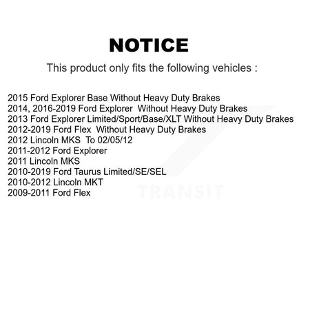 Front Rear Ceramic Pad Coat Brake Rotor Kit For Ford Explorer Flex Taurus Lincoln MKT MKS KGA-102024