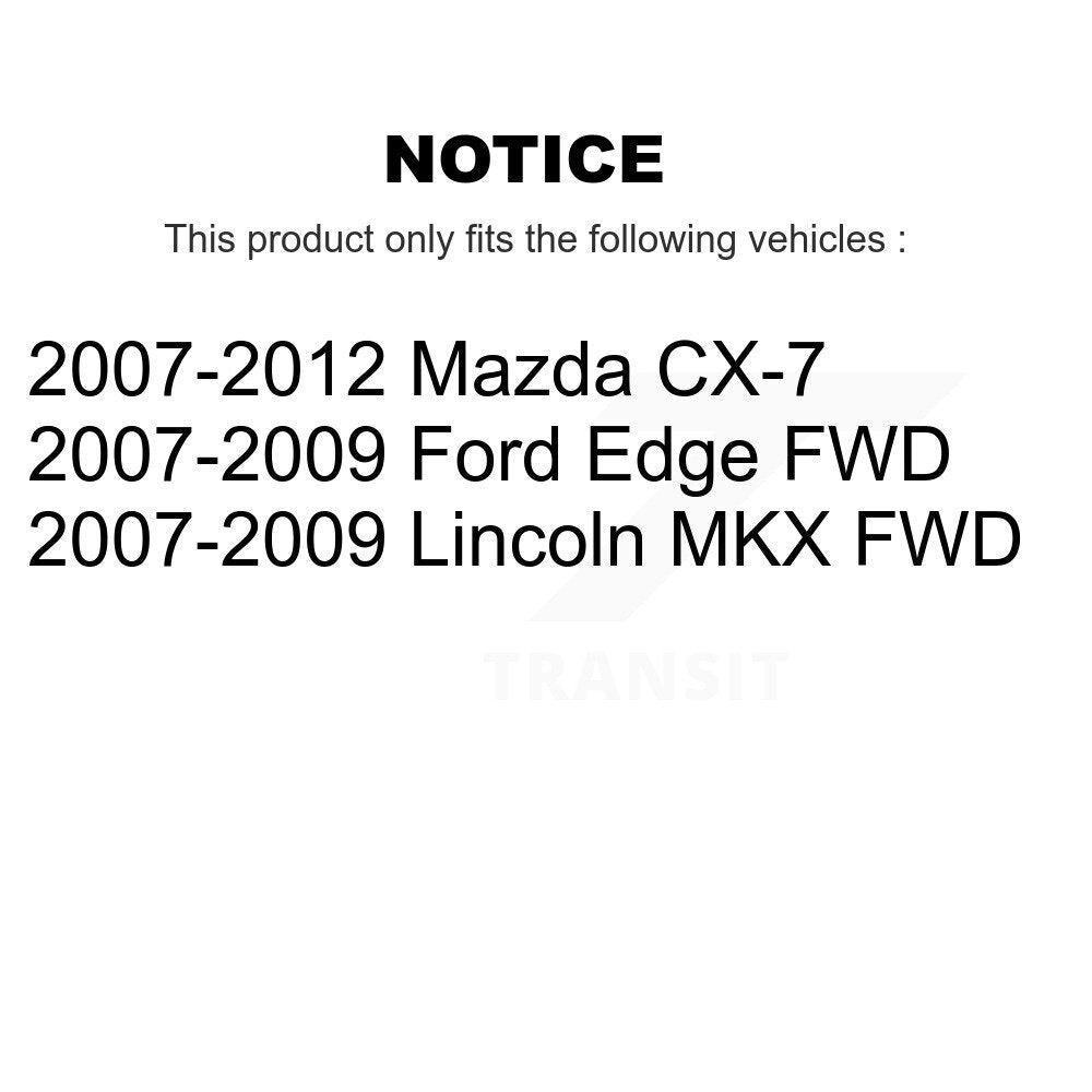 Front Rear Ceramic Pad & Coated Disc Brake Rotor Kit For Mazda CX-7 Ford Edge Lincoln MKX KGA-102238