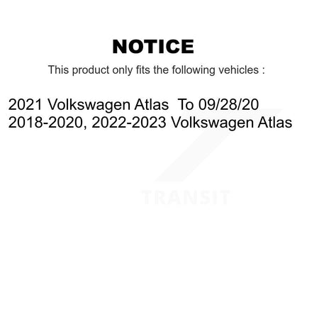 Front Rear Ceramic Pads And Coated Disc Brake Rotors Kit For Volkswagen Atlas KGA-102676
