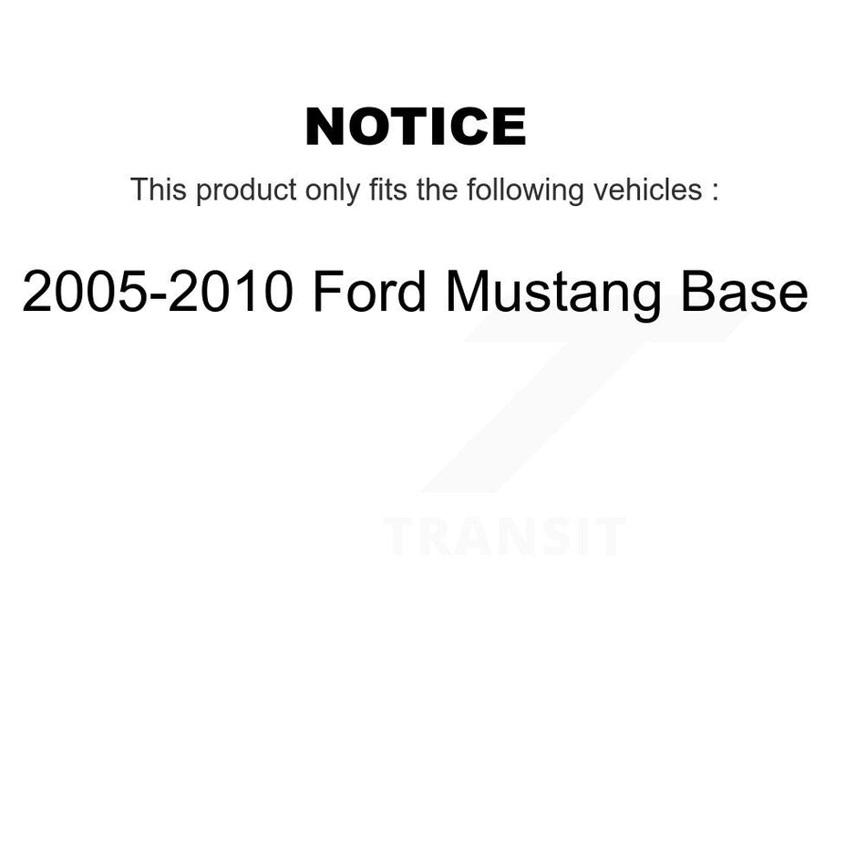 Front Rear Ceramic Pads And Coated Disc Brake Rotors Kit For 2005-2010 Ford Mustang Base KGA-102679