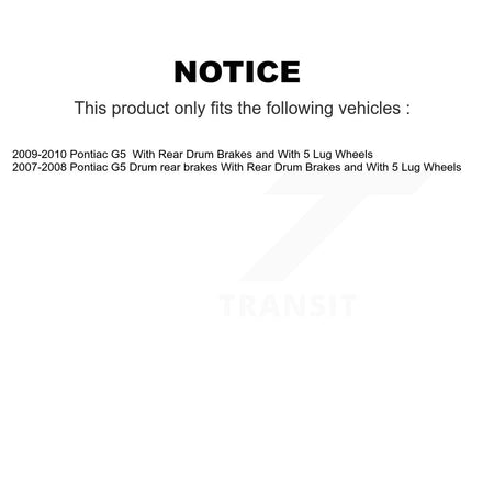 Front Rear Ceramic Pads And Coated Disc Brake Rotors Kit For Pontiac G5 KGA-102690