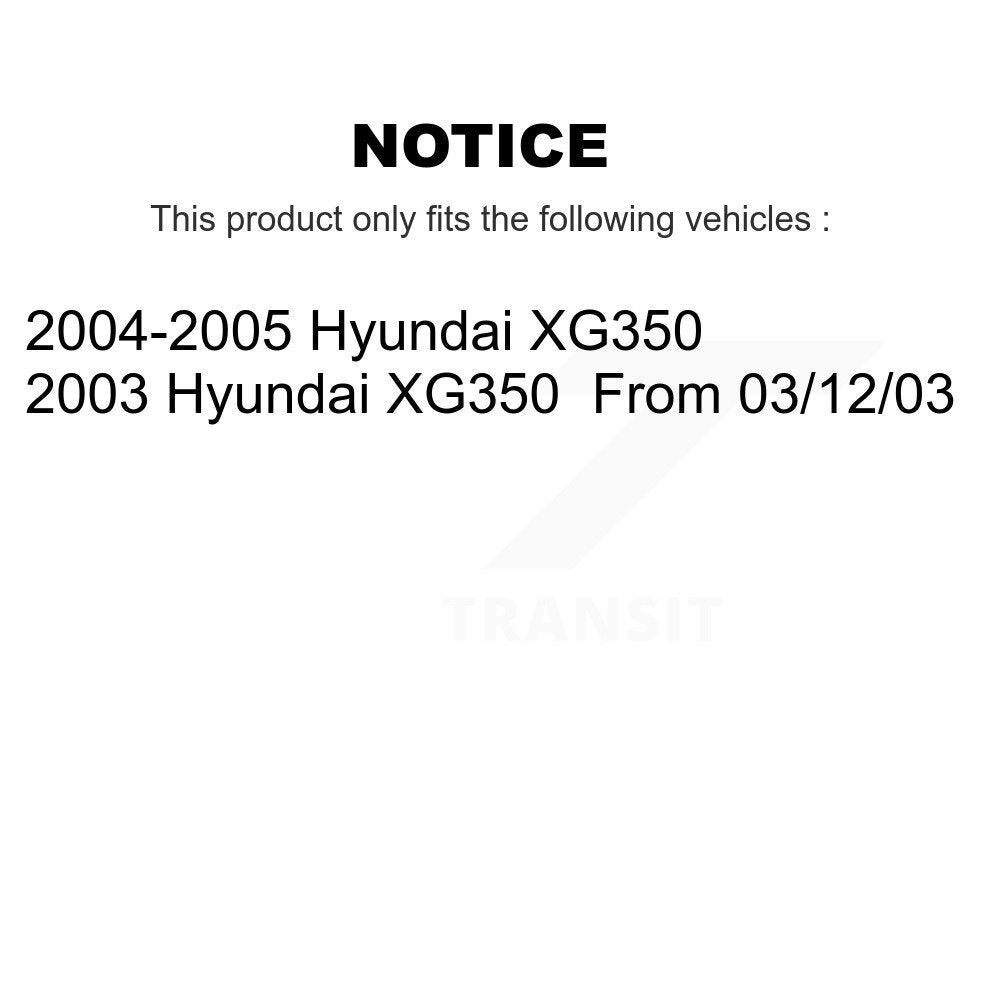 Front Rear Ceramic Pads And Coated Disc Brake Rotors Kit For Hyundai XG350 KGA-102827