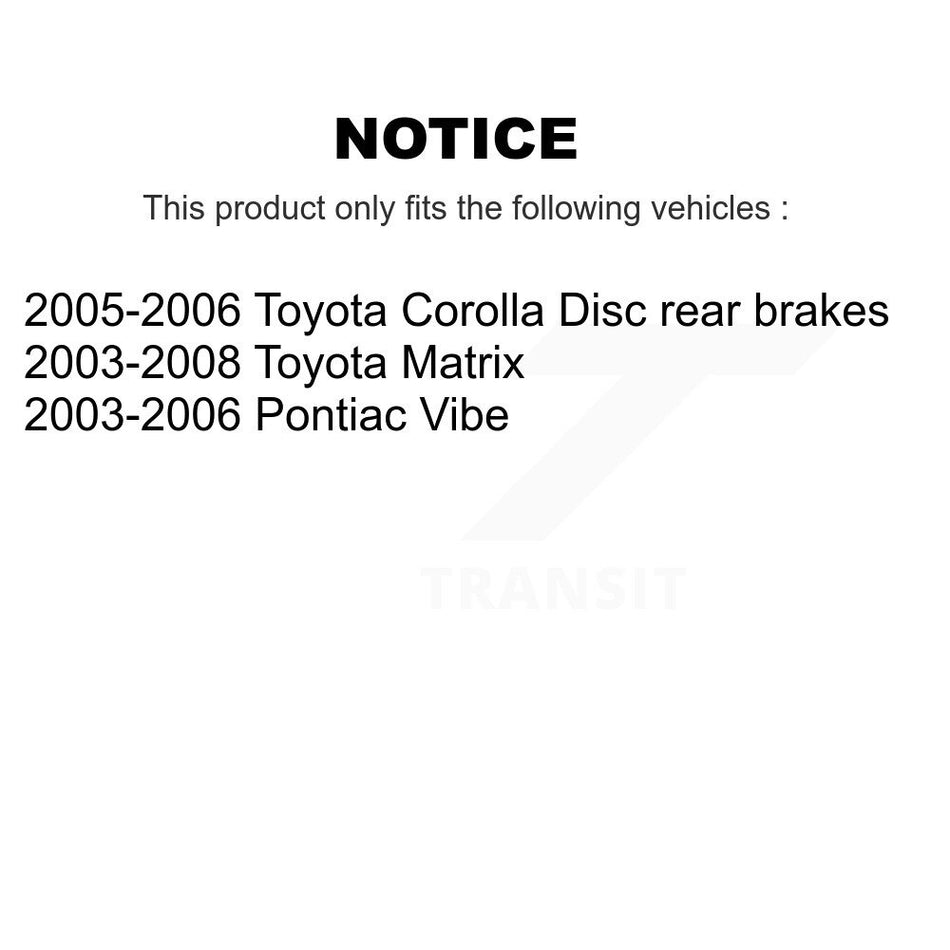 Front Ceramic Rear Semi-Metallic Pad Coat Brake Rotors Kit For Toyota Matrix Corolla Vibe KGA-102843
