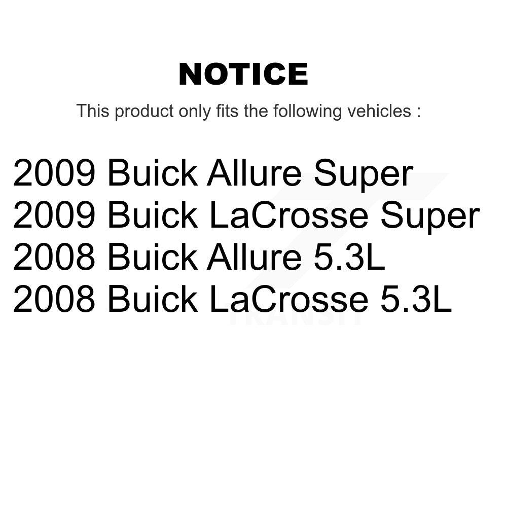 Front Rear Ceramic Pads And Coated Disc Brake Rotors Kit For Buick LaCrosse Allure KGA-102853