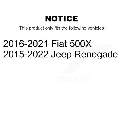 Front Rear Ceramic Pads And Coated Disc Brake Rotors Kit For Jeep Renegade Fiat 500X KGA-103004
