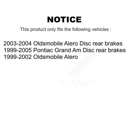 Front Rear Ceramic Pad Coated Disc Brake Rotors Kit For Pontiac Grand Am Oldsmobile Alero KGA-103029