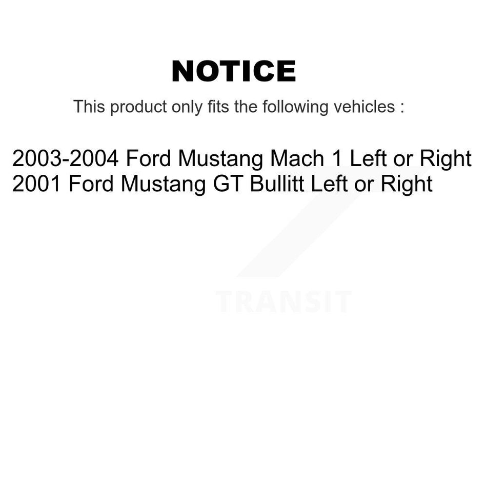 Front Rear Semi-Metallic Pad & Coated Disc Brake Rotor Kit For Ford Mustang Left or Right KGA-103035
