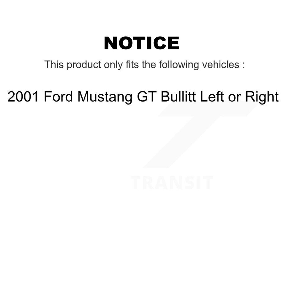 Front Rear Semi-Metallic Pad & Coated Disc Brake Rotor Kit For Ford Mustang Left or Right KGA-103035