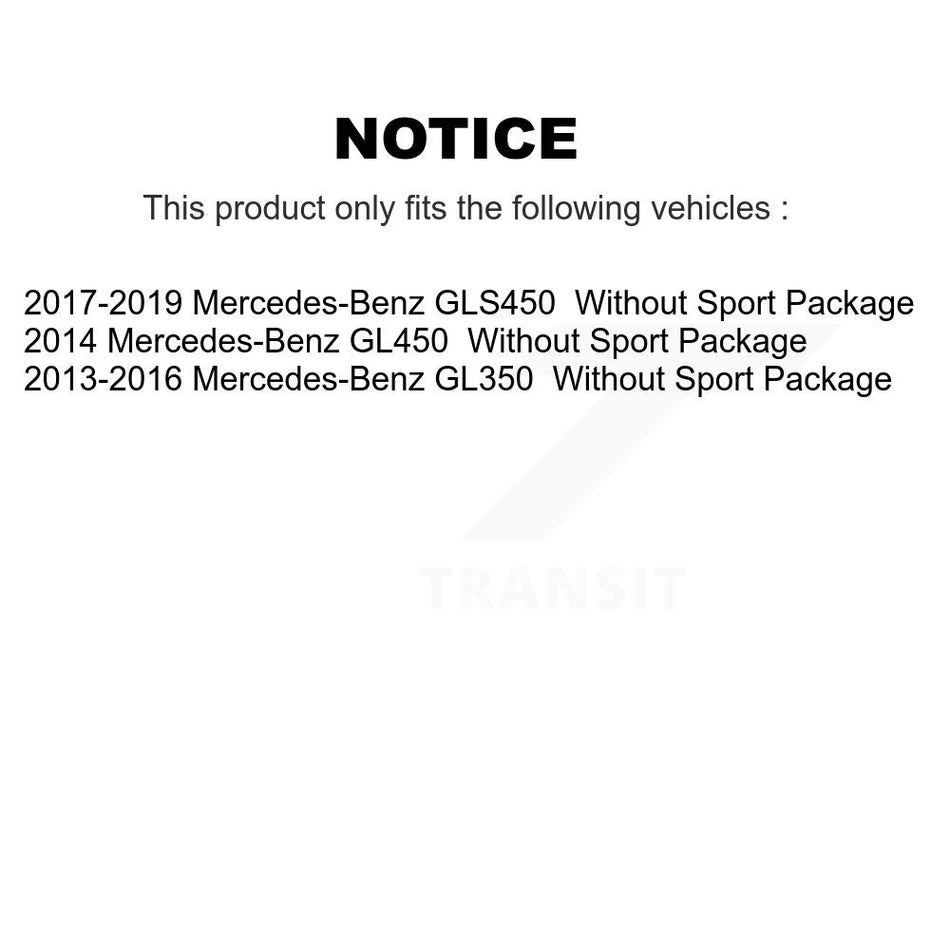 Front Rear Ceramic Pad & Coated Disc Brake Rotor Kit For Mercedes-Benz GL350 GLS450 GL450 KGA-103138