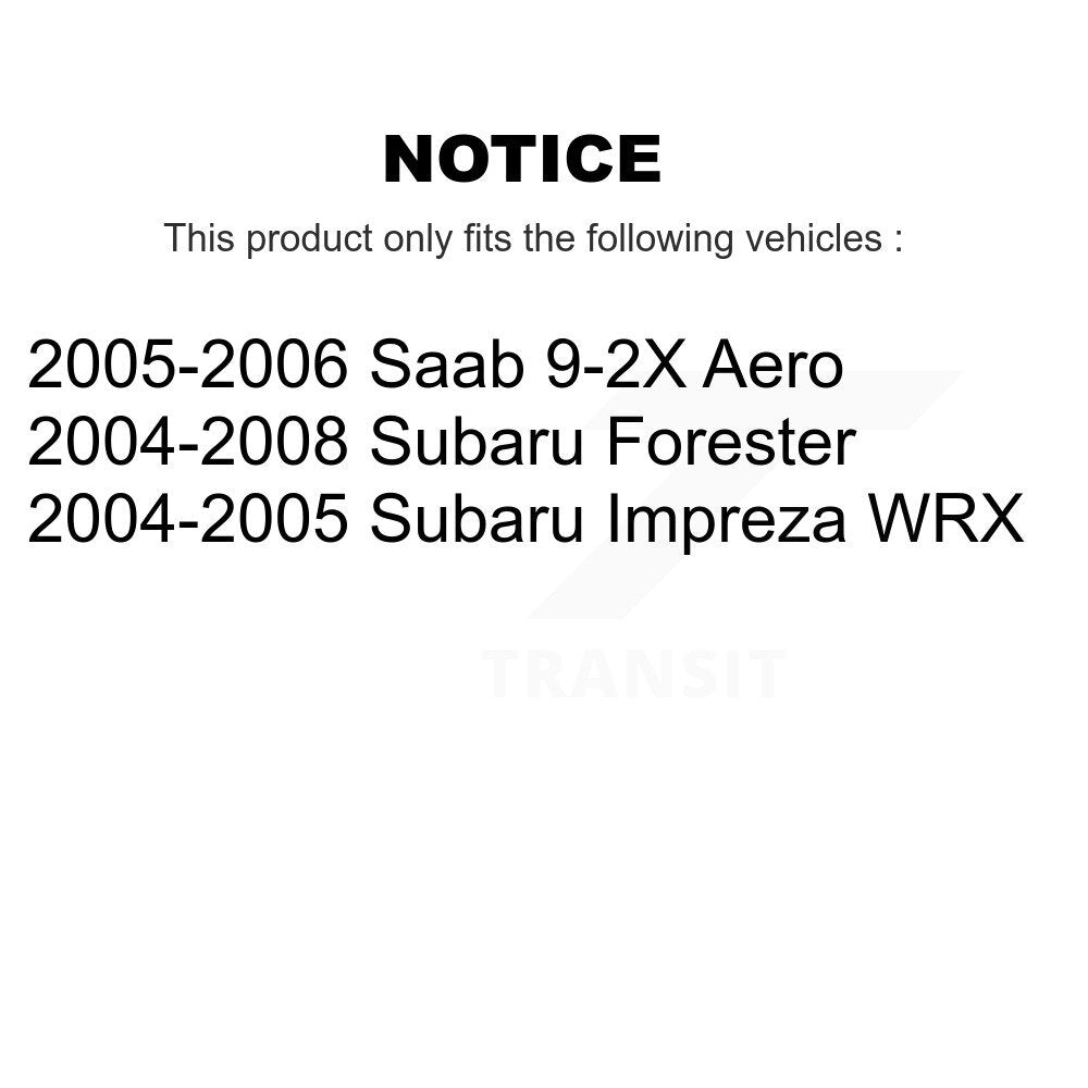 Front Rear Ceramic Pad Coated Disc Brake Rotors Kit For Subaru Forester Impreza Saab 9-2X KGA-103179