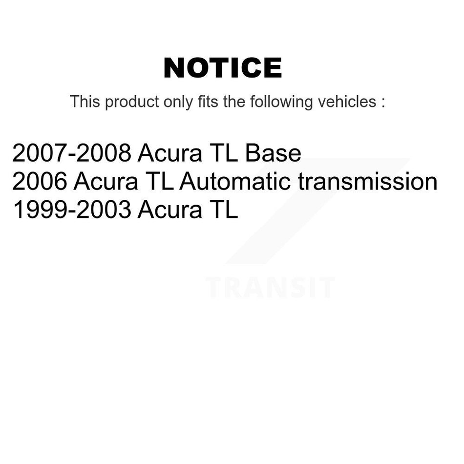 Front Rear Ceramic Pads And Coated Disc Brake Rotors Kit For Acura TL KGA-103236
