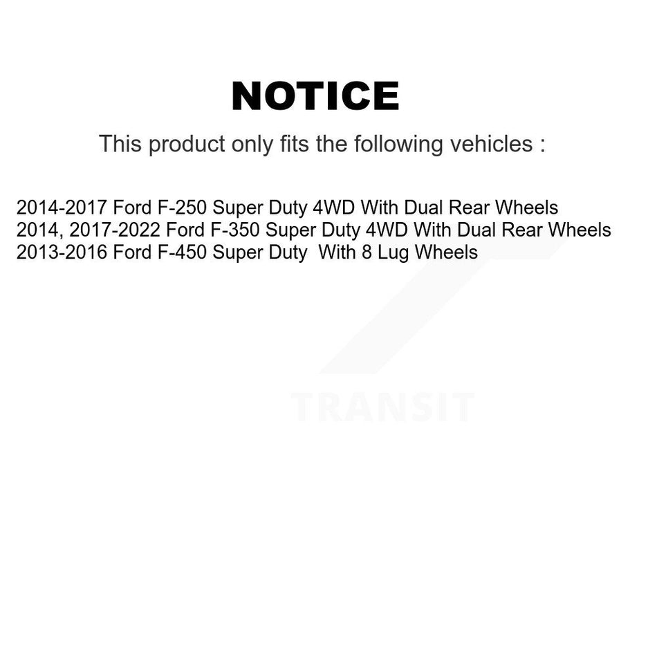 Front Rear Semi-Metallic Pad Coated Brake Rotor Kit For Ford F-350 Super Duty F-250 F-450 KGA-103276