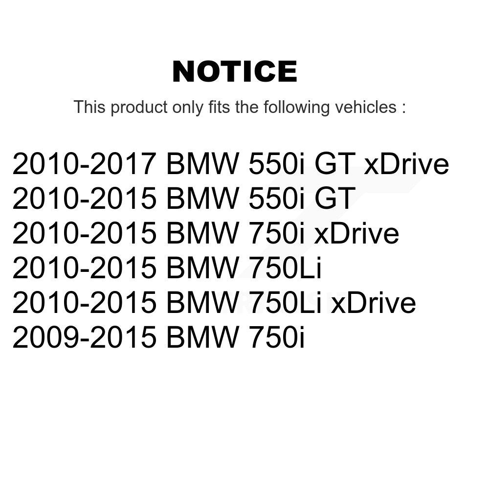 Front Coated Disc Brake Rotor And Semi-Metallic Pad Kit For BMW 750i xDrive 750Li 550i GT KGA-103368