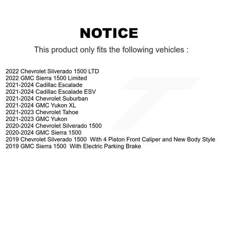 Rear Coat Brake Rotor Semi-Metallic Pad Kit For GMC Chevrolet Silverado 1500 Sierra Yukon KGA-103386