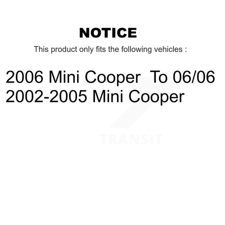 Rear Coated Disc Brake Rotors And Ceramic Pads Kit For Mini Cooper KGA-103417