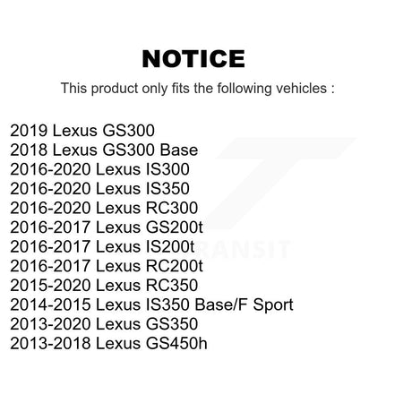 Rear Coat Disc Brake Rotor Ceramic Pad Kit For Lexus IS300 IS350 GS350 RC350 RC300 IS200t KGA-103429