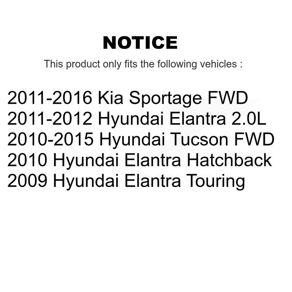 Rear Coated Disc Brake Rotors And Ceramic Pad Kit For Hyundai Elantra Tucson Kia Sportage KGA-103554