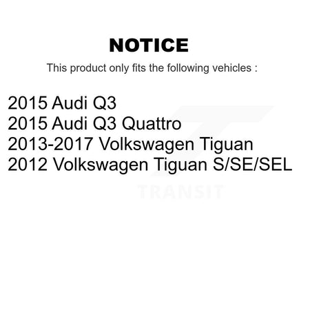 Rear Coated Disc Brake Rotors Semi-Metallic Pad Kit For Volkswagen Tiguan Audi Q3 Quattro KGA-103562