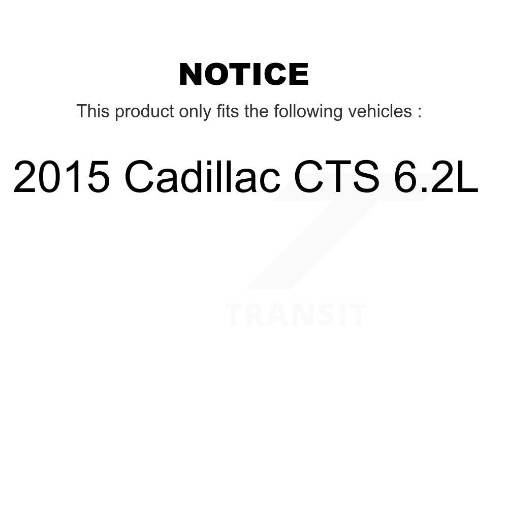 Rear Coated Disc Brake Rotors And Ceramic Pads Kit For 2015 Cadillac CTS 6.2L KGA-103605