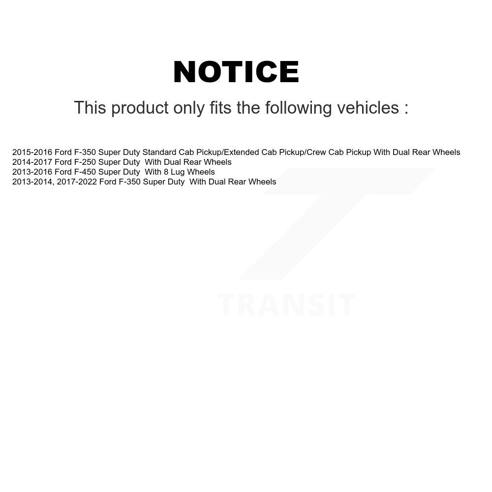 Rear Coated Disc Brake Rotors Semi-Metallic Pad Kit For Ford F-350 Super Duty F-250 F-450 KGA-103662