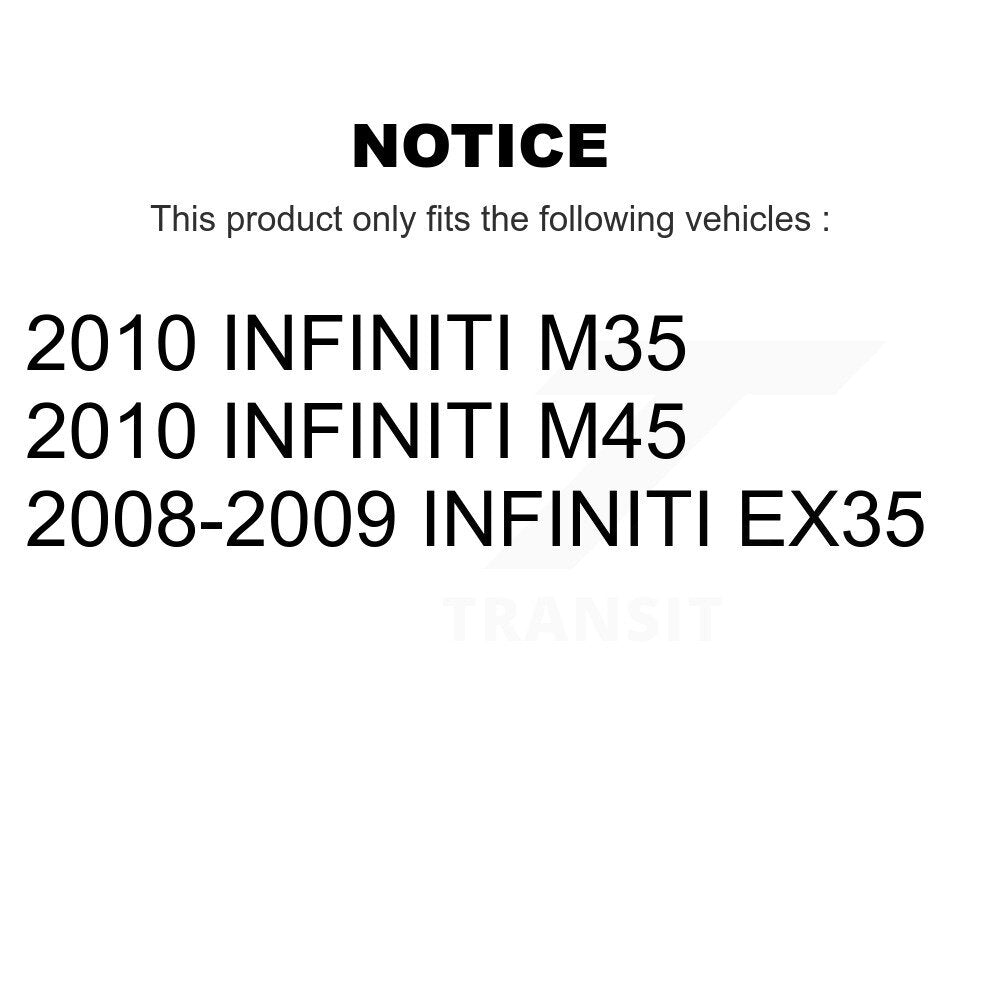 Rear Coated Disc Brake Rotors And Ceramic Pads Kit For INFINITI EX35 M35 M45 KGA-103677