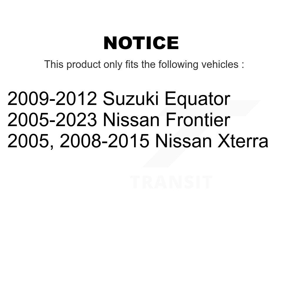 Rear Coated Disc Brake Rotors & Ceramic Pad Kit For Nissan Frontier Xterra Suzuki Equator KGA-103716