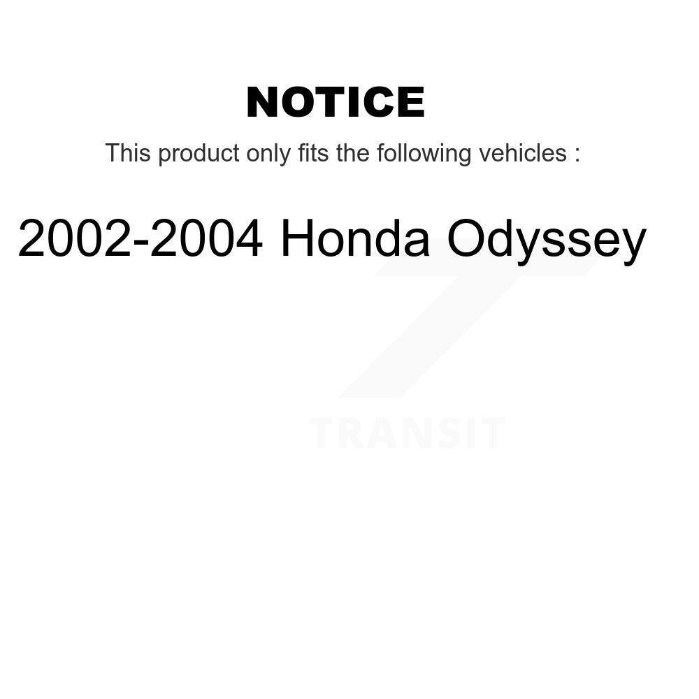 Rear Coated Disc Brake Rotors And Ceramic Pads Kit For 2002-2004 Honda Odyssey KGA-103794