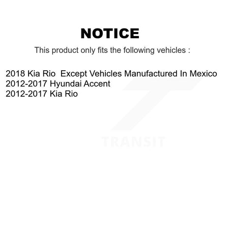 Rear Coated Disc Brake Rotors And Ceramic Pads Kit For Hyundai Accent Kia Rio KGA-103816