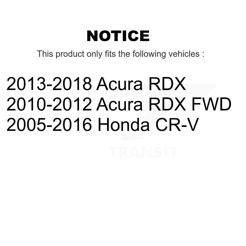 Rear Coated Disc Brake Rotors And Ceramic Pads Kit For Honda CR-V Acura RDX KGA-103854