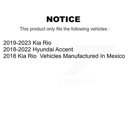 Rear Coated Disc Brake Rotors And Ceramic Pads Kit For Kia Rio Hyundai Accent KGA-103951