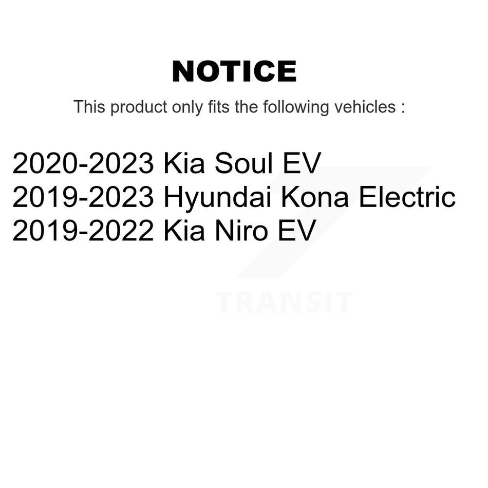 Rear Coated Disc Brake Rotor & Ceramic Pad Kit For Hyundai Kona Electric Kia Soul EV Niro KGA-103952