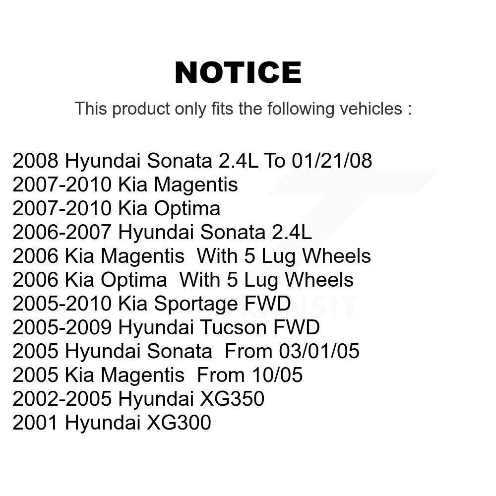Rear Coat Brake Rotor Ceramic Pad Kit For Hyundai Tucson Kia Sportage Sonata Optima XG350 KGA-103958