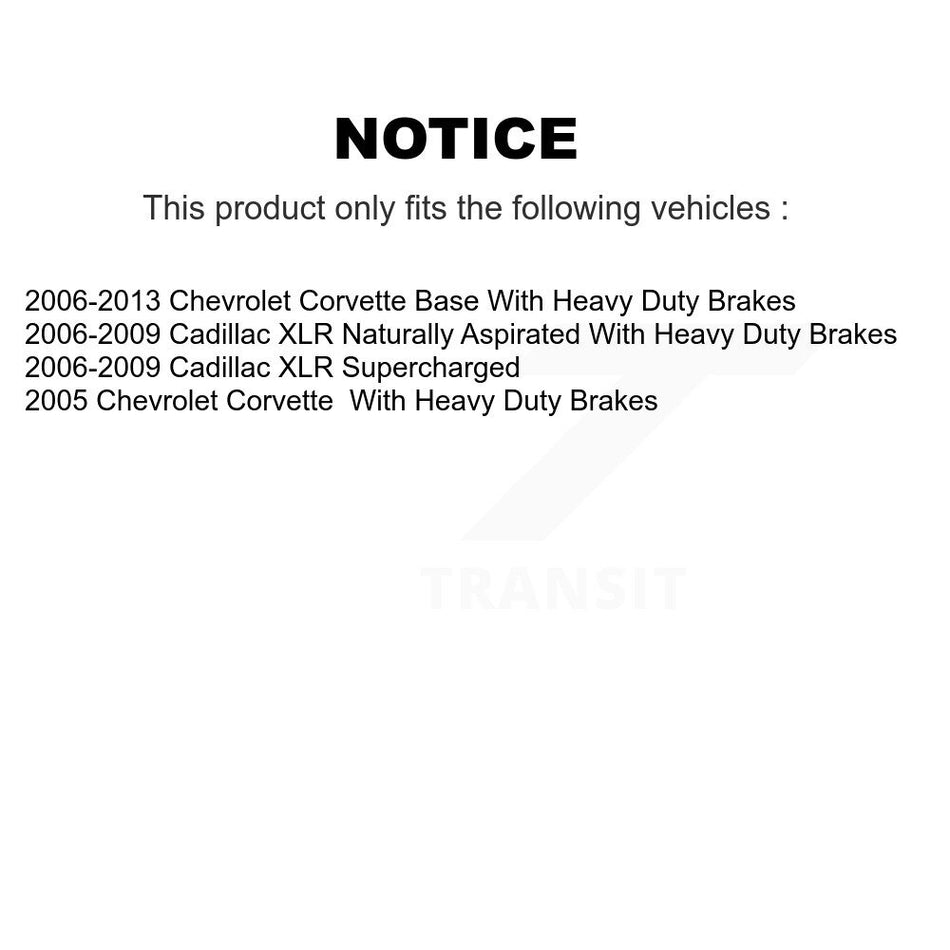 Rear Coated Disc Brake Rotors And Ceramic Pads Kit For Chevrolet Corvette Cadillac XLR KGA-103967