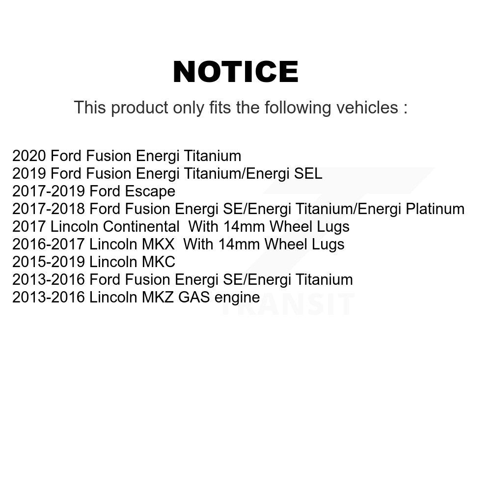 Rear Coated Brake Rotors Semi-Metallic Pad Kit For Ford Escape Fusion Lincoln MKC MKX MKZ KGA-104002