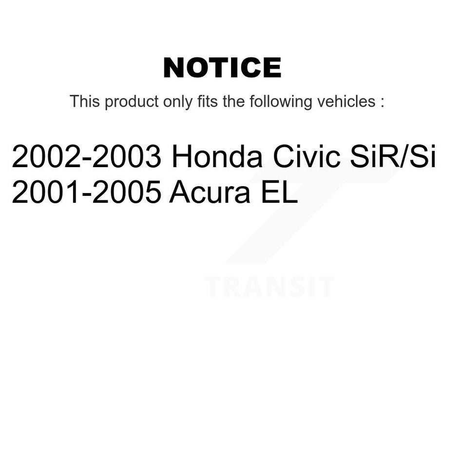 Rear Coated Disc Brake Rotors And Ceramic Pads Kit For Honda Civic Acura EL KGA-104007
