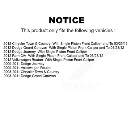 Rear Coat Brake Rotor Ceramic Pad Kit For Dodge Grand Caravan Journey Chrysler Town & Ram KGA-104025
