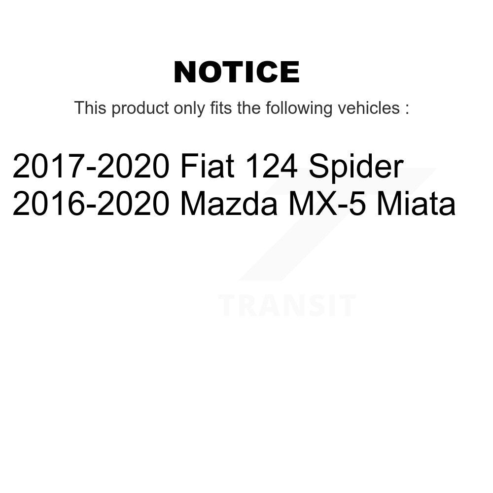 Rear Coated Disc Brake Rotors And Ceramic Pads Kit For Mazda MX-5 Miata Fiat 124 Spider KGA-104030