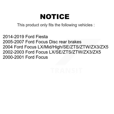 Rear Coated Disc Brake Rotors And Semi-Metallic Pads Kit For Ford Focus Fiesta KGA-104079