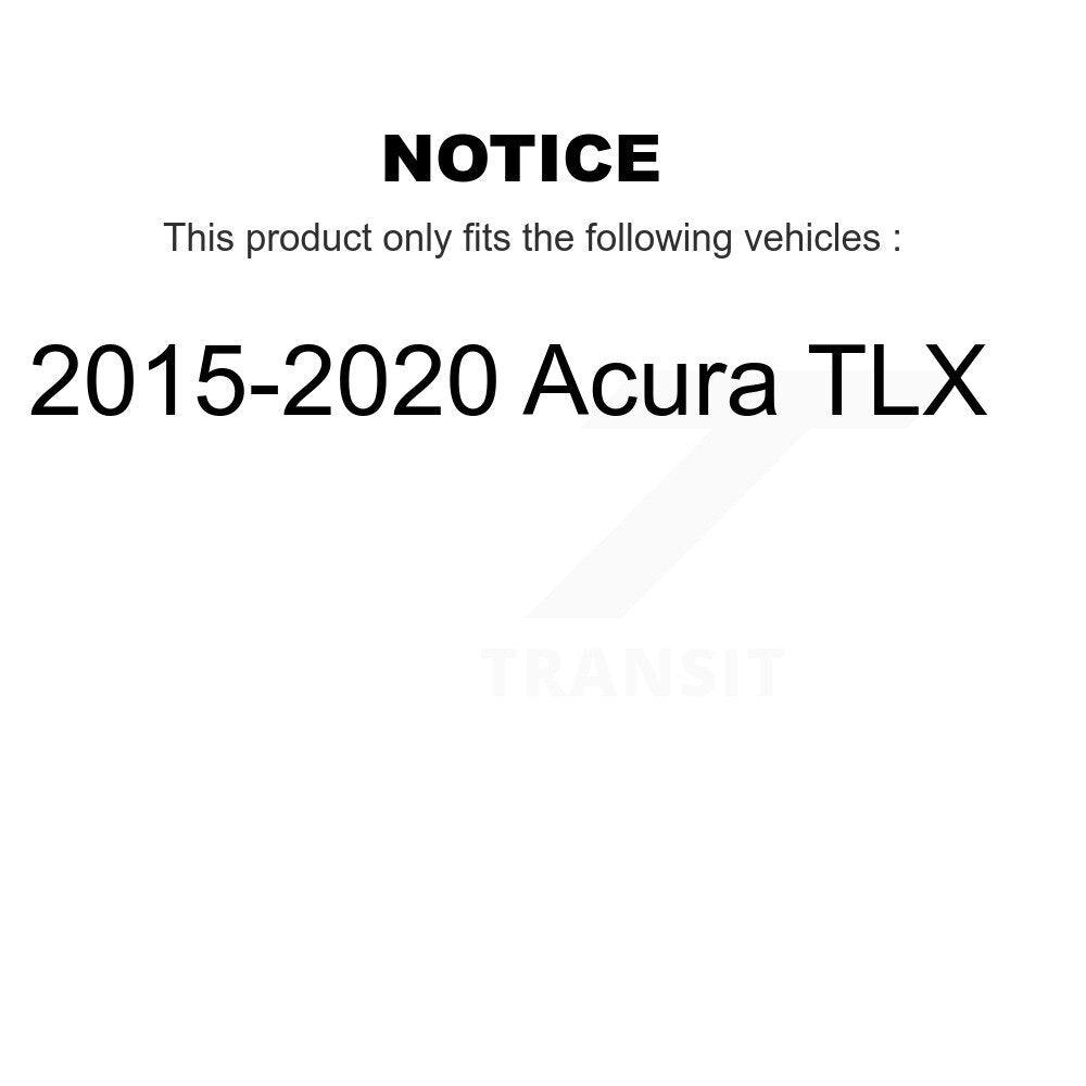 Rear Coated Disc Brake Rotors And Ceramic Pads Kit For 2015-2020 Acura TLX KGA-104089