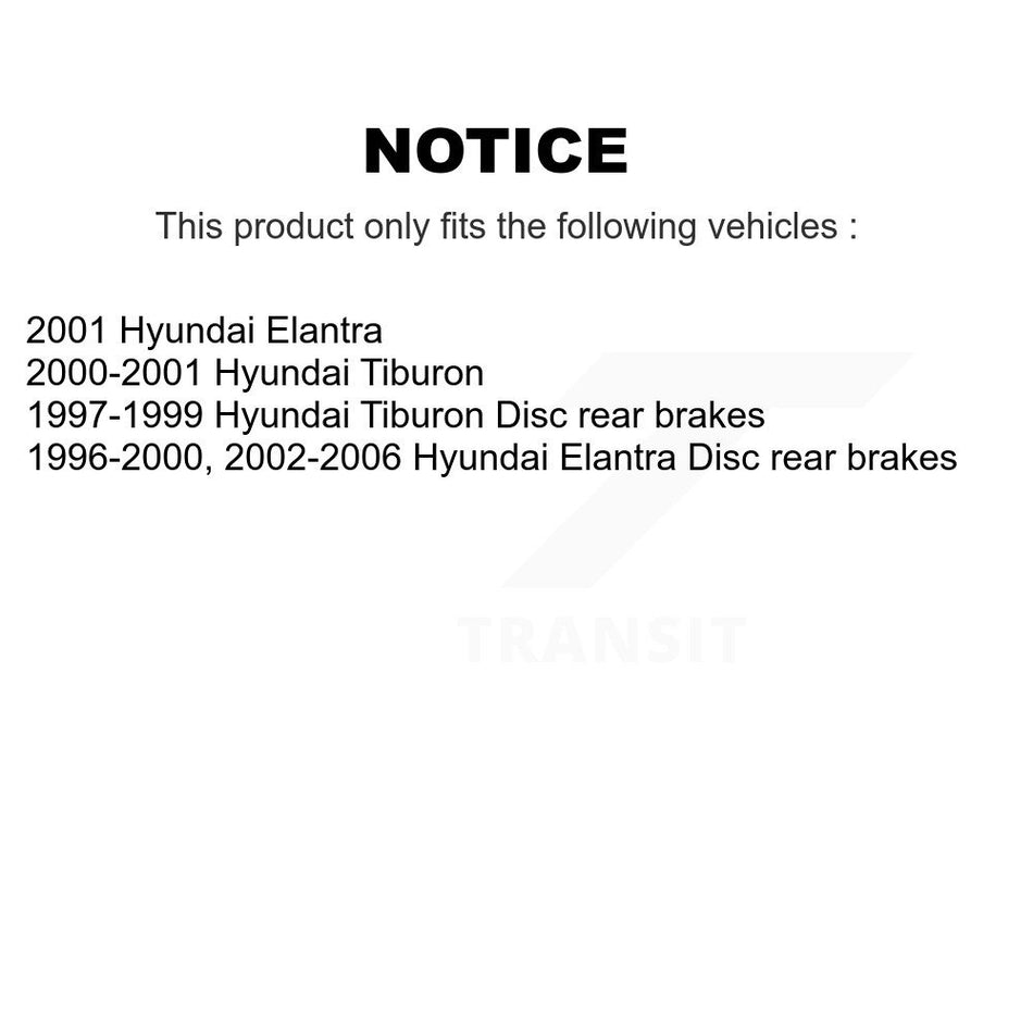 Rear Coated Disc Brake Rotors And Ceramic Pads Kit For Hyundai Elantra Tiburon KGA-104106