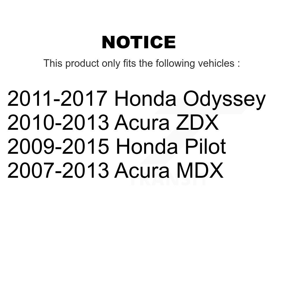 Rear Coated Disc Brake Rotors And Ceramic Pads Kit For Honda Odyssey Pilot Acura MDX ZDX KGA-104117