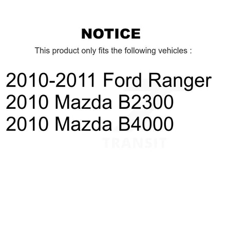 Rear Coated Disc Brake Rotors And Semi-Metallic Pad Kit For Ford Ranger Mazda B2300 B4000 KGA-104138
