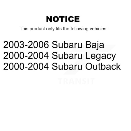 Rear Coated Disc Brake Rotors And Semi-Metallic Pads Kit For Subaru Outback Legacy Baja KGA-104152