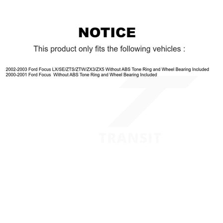 Front Rear Disc Brake Rotors Semi-Metallic Pads And Coated Drum Kit For Ford Focus KGA-104300