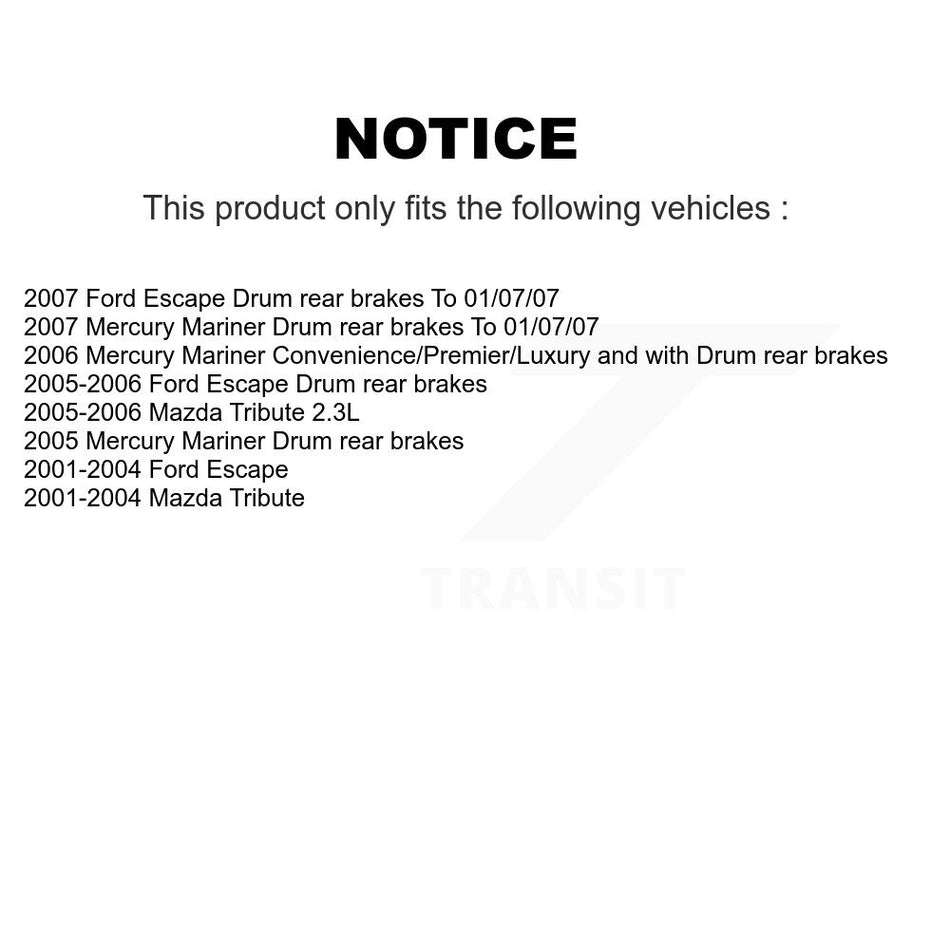 Front Rear Disc Brake Rotor Semi-Metallic Pad Coat Drum Kit For Ford Escape Mazda Tribute KGA-104348